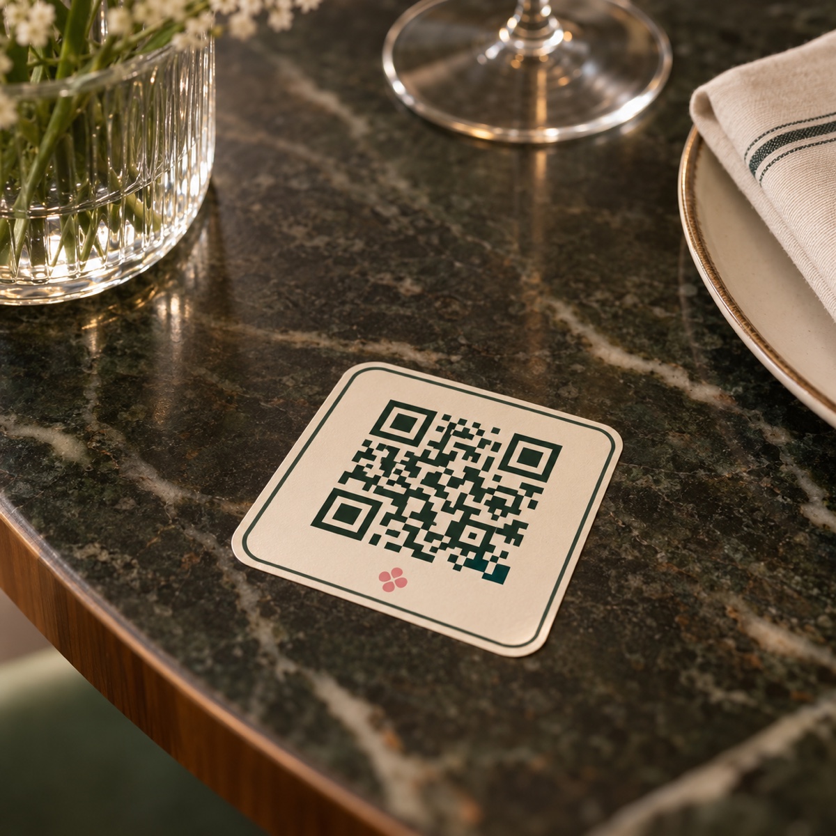 Sticker adhésif premium Nodlee avec QR code